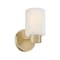Westinghouse Fixture Wall 60W Sylvestre Champagne Brass CylIndoorical Frosted Glass 6126400 - alternate 6